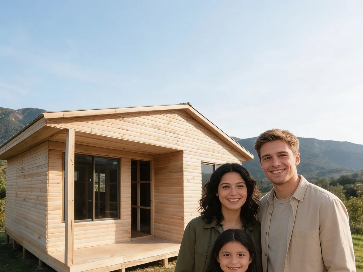 Modelo de casa de madera prefabricada de 36 m² de LR Montajes