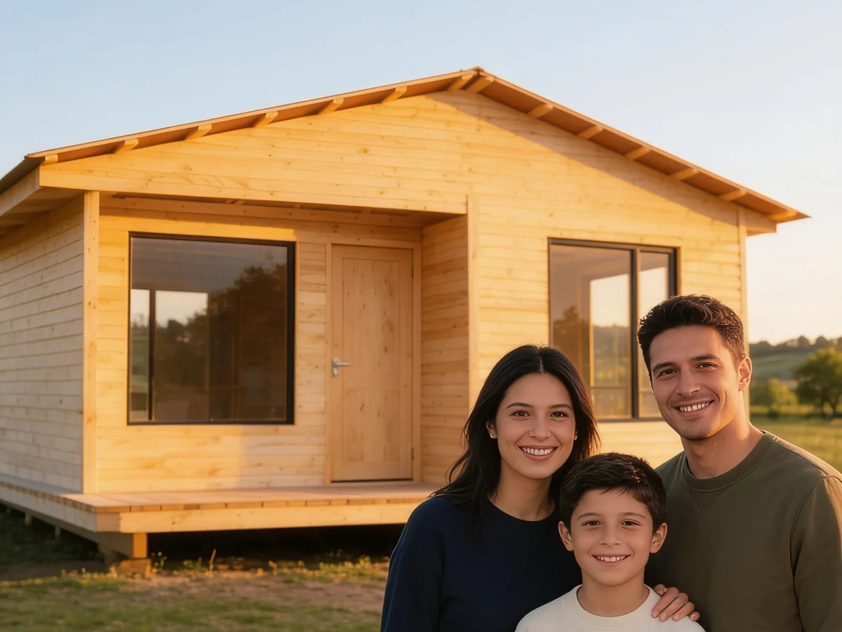 Modelo de casa de madera prefabricada de 54 m² de LR Montajes